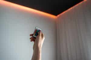 Hand with led lighting remote control